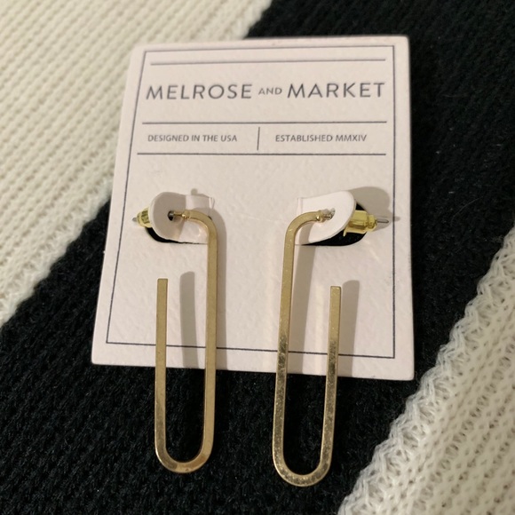 Melrose and Market Jewelry - 3/$15 Melrose & Market Gold Abstract Hoop Earrings